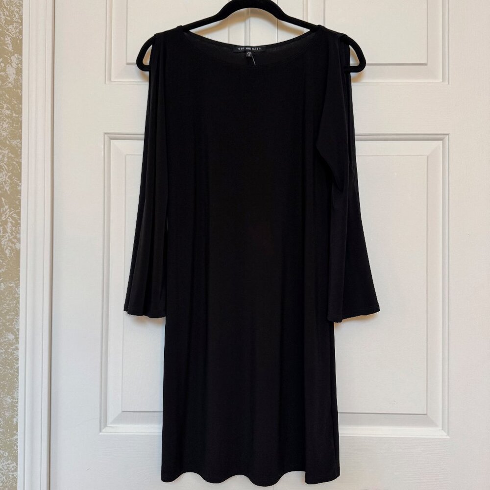Nik and Nash Black Cocktail Dress Cold Soulder Small
